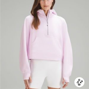 Lululemon Scuba Oversized Half-Zip Hoodie in Meadowsweet Pink